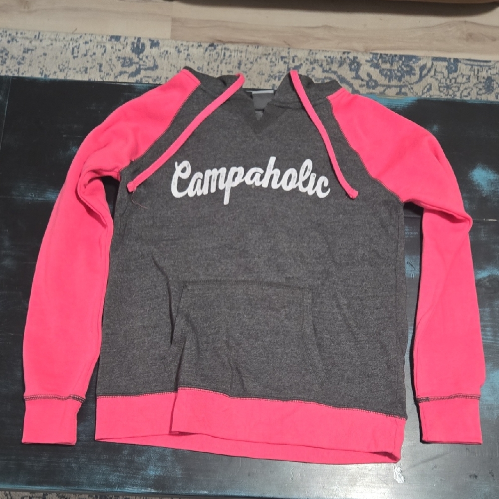 MV Sport Charcoal and Pink Hoodie